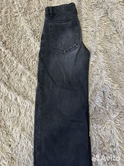 Джинсы женские черные широкие