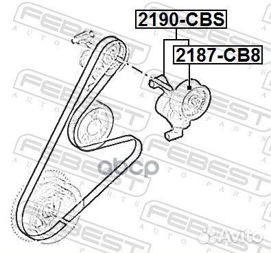 Ролик натяжной ремня грм 2187CB8 Febest