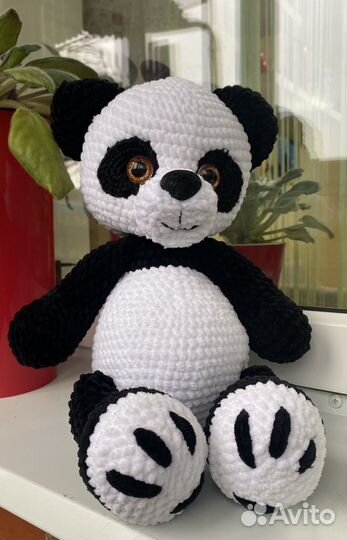 Панда амигуруми вязаная