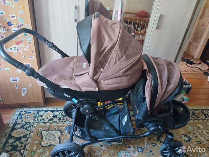 Коляска 2 в 1 для двойни есть 2 люлки 2 кресла есэ