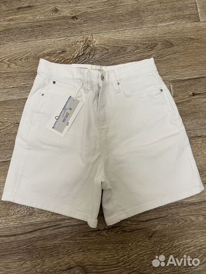 Шорты белые джинсовые