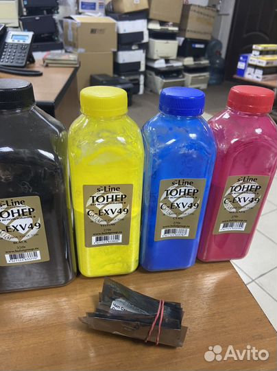 C-EXV 49 - комплект тонера с чипами. 4цвета