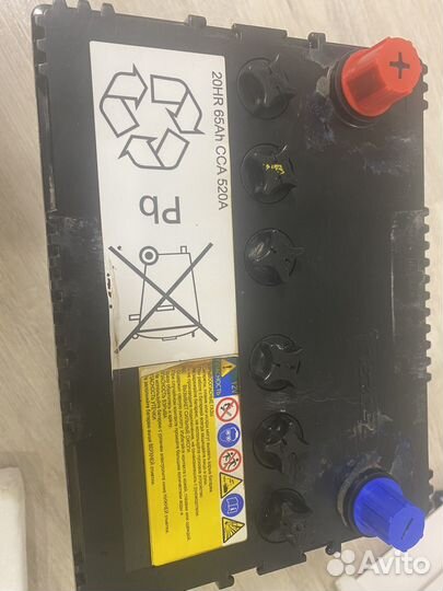 Аккумулятор 65 А/ч обратная R+ 232x173x225