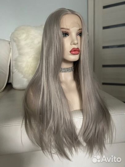 Парик пепельный блонд полусистема