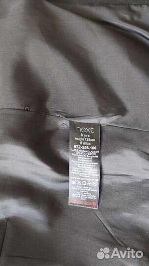 Пиджак школьный Next. На 7-8 л