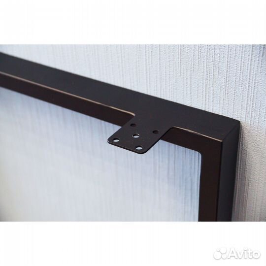 Подстолье для стола лофт О-образное 82х55 40х20 мм черное металлическое (ножки регулируются)