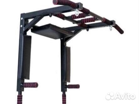 Турник брусья пресс 3 в 1 усиленный чёрный