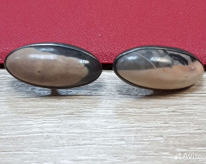 Запонки серебро 875проба