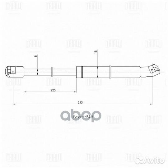 Амортизатор багажника ford mondeo 00- универс