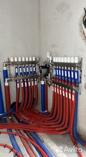 Теплый пол. Монтаж отопления. Водоснабжение