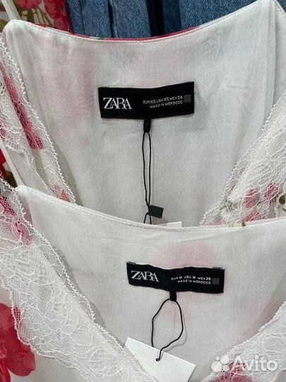 Zara платье с кружевом новая коллекция