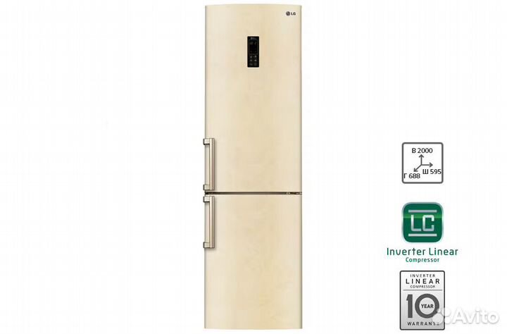 Холодильник LG GA-M589zeqa c Инверторным Линейным