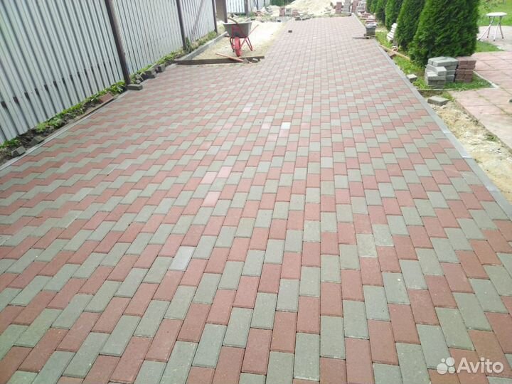 Укладка тротуарной плитки брусчатки под ключ