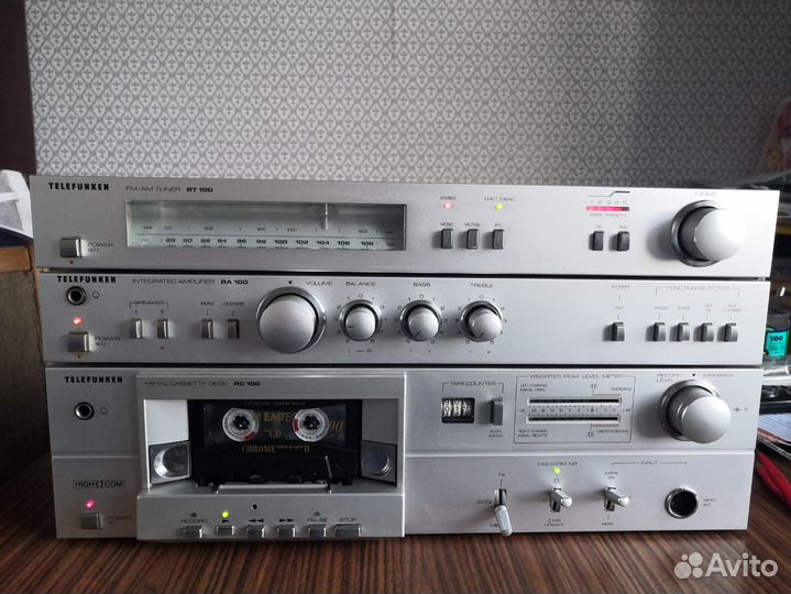 Кассетная дека telefunken rc 100,ra100,rt100