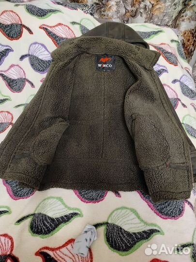 Дубленка натуральная мужская с капюшоном