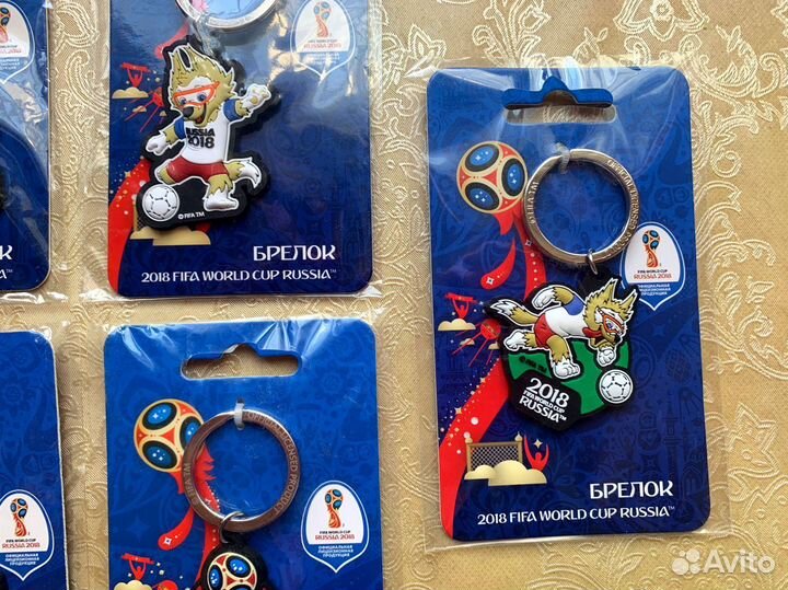 Набор 7 брелков Fifa. Чемпионат мира 2018