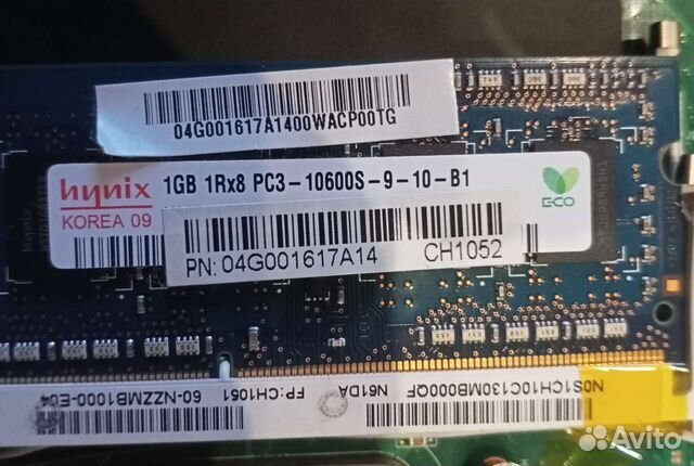 Оперативная память ноутбука Hynix DD3 1gb CL9мс