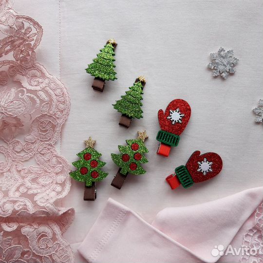 Резинки и заколки для волос ручной работы