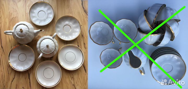 Сервизы чайные фарфоровые СССР