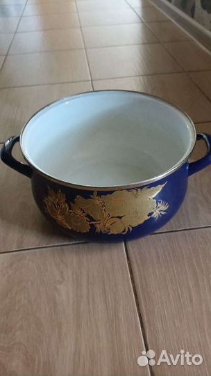 Кастрюля эмалированная бу 5.5 л