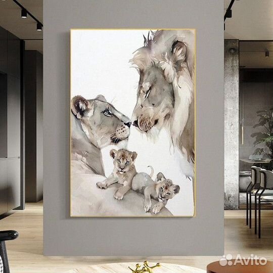 Картина на холсте Семейство льва