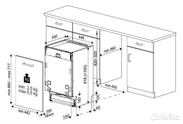 Встраиваемая посудомоечная машина Indesit DIS 1C59 Новая