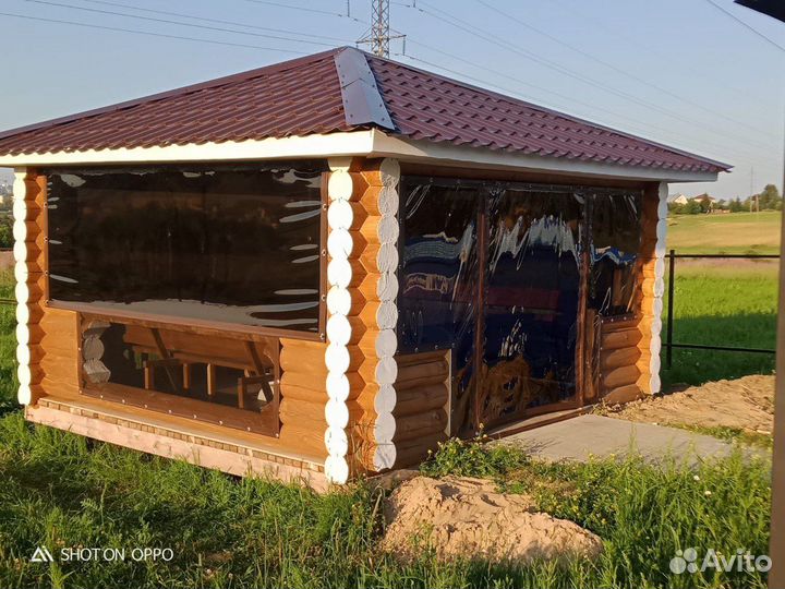 Мягкие окна на беседку террасу