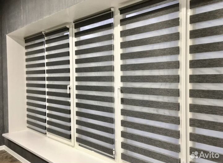 Рулонные шторы зебра