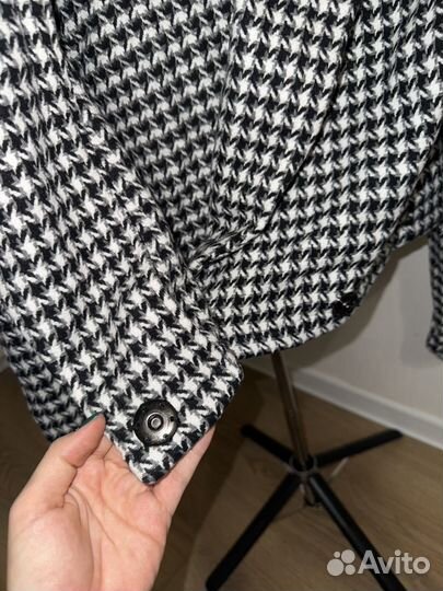 Твидовый черно-белый костюм