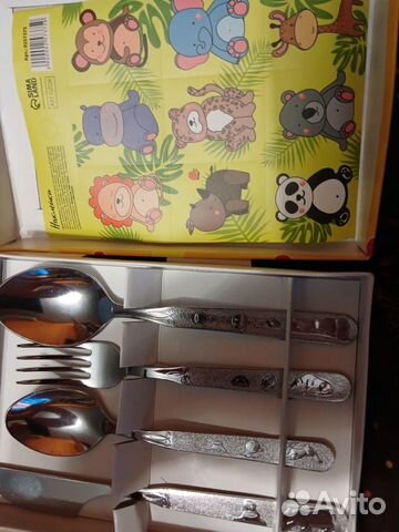 Детская посуда приборы с героями мультфильмов объявление продам