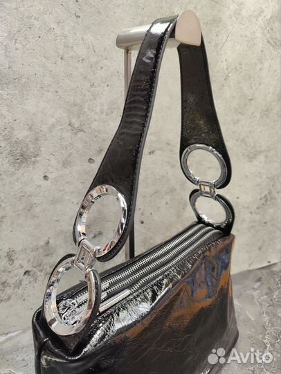 Сумка женская натуральная кожа лак