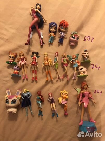 Винкс карточки и фигурки из киндеров