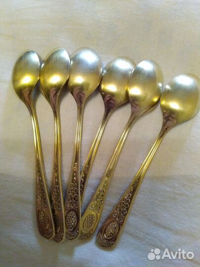 Мельхиоровые ложки, вилки СССР, позолота