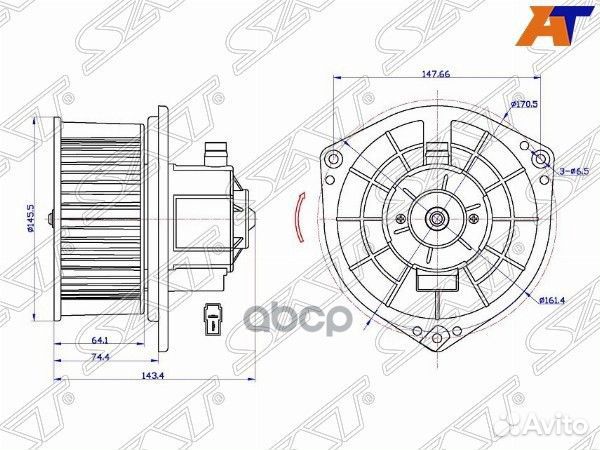 Мотор отопителя салона Chevrolet Aveo 02-11