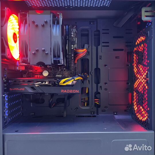 Игровой пк Ryzen 5 1600/RX 6500XT. Гарантия. Обмен