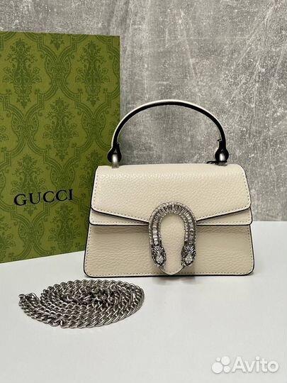 Новая женская сумка Gucci Dionysus белая