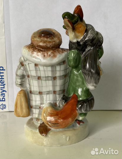 Фарфоровая Статуэта Лиса и Бобер лфз