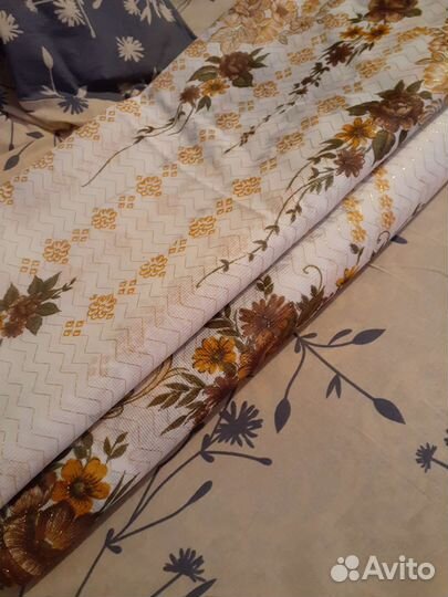 Рулоны ткани: тюль с люрексом, Oulabitex, СССР