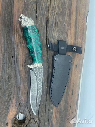 Нож охотничий сталь дамасская
