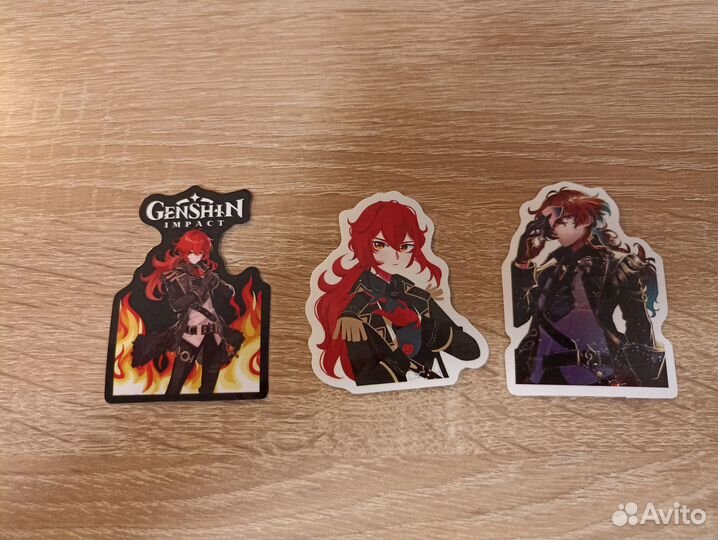 Набор наклеек с Дилюком Геншин