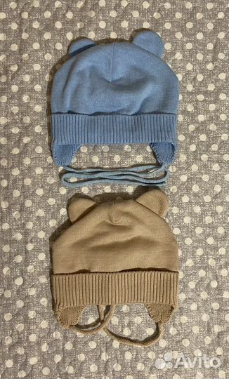 Детские шапки 3-9 месяцев