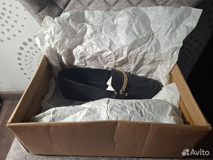 Лоферы женские, 39 размер, черного цвета