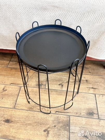 Столик кофейный черный металлический