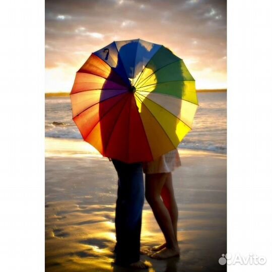 Зонт радужный