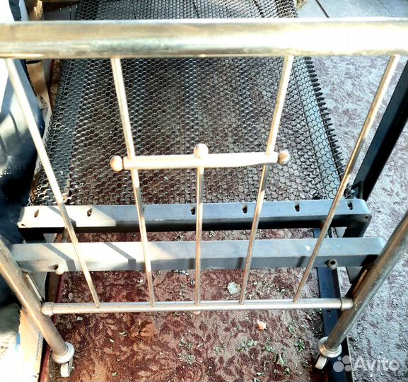 Кровать металлическая с сеткой. ссср. Винтаж. Две