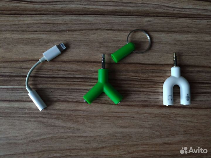 Разветвитель для наушников 3,5 jack (зеленый)