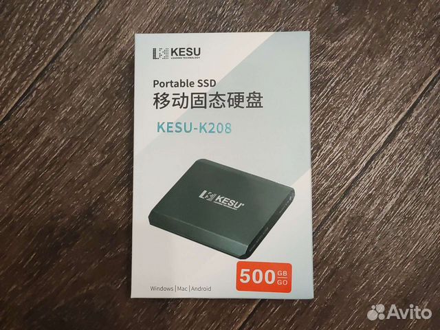 Новый внешний SSD 500Gb Kesu, USB 3,1 Gen 2