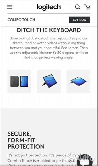Чехол-клавиатура Logitech combo touch iPad pro 11