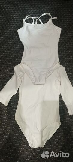 Купальник гимнастический 110-116 белый