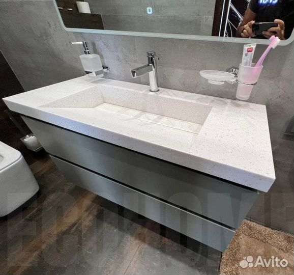 Столешница для ванной из камня